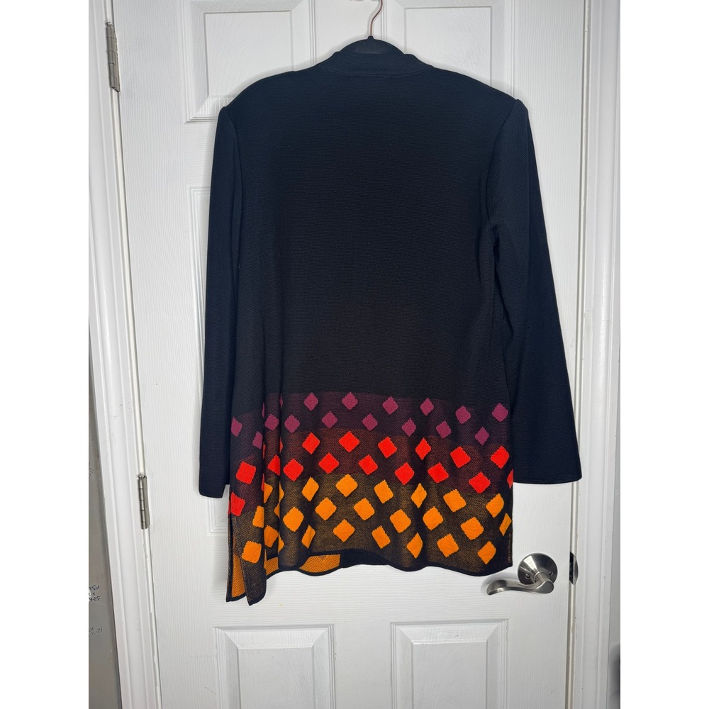 MISOOK Colorblock Diamond Cardigan Sweater Multi-Color Pattern Size XL - Picture 2 of 5